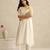 Off white handloom mul chanderi kurta set