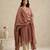 Dusty rose handloom mul chanderi kurta set