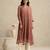 Dusty rose handloom mul chanderi kurta set