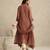 Dusty rose handloom mul chanderi kurta set