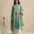 Light blue handloom mul chanderi kurta set