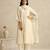 Ivory handloom mul chanderi kurta set