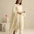 Ivory handloom mul chanderi kurta set