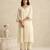 Ivory handloom mul chanderi kurta set