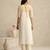 Off white handloom mul chanderi kurta set