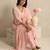Baby pink handloom mul chanderi kurta set