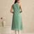 Sea green handloom mul chanderi kurta set