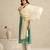 Sea green handloom mul chanderi kurta set