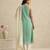Sea green handloom mul chanderi kurta set