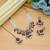 Purple color choker kundan necklace set