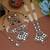 Light pink color long and choker kundan necklace set