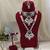 Magenta color long and choker kundan necklace set