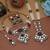 Maroon color long and choker kundan necklace set