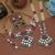 Rani color long and choker kundan necklace set