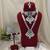 Sky blue color long and choker kundan necklace set