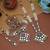 Pink & pista green color long and choker kundan necklace set