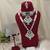 Pink & pista green color long and choker kundan necklace set