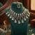 Green color kundan necklace set