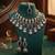 Blue color kundan necklace set