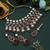 Magenta color kundan necklace set