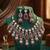 Magenta color kundan necklace set