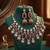 Maroon color kundan necklace set