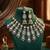 Pista green color kundan necklace set