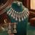 Pink & pista green color kundan necklace set