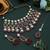 Rani color kundan necklace set