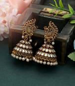 White color oxidised earrings