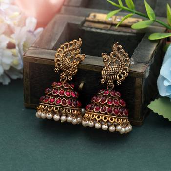 Rani color oxidised earrings 1