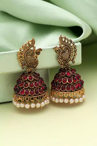 Rani color oxidised earrings