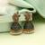 Green color oxidised earrings