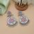 Multi color meena work oxidised earrings