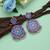 Multi color meena work oxidised earrings