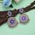 Multi color meena work oxidised earrings