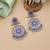 Multi color meena work oxidised earrings