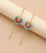 Rani color meena work oxidised ear cuff