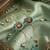 Rani & green color meena work oxidised ear cuff