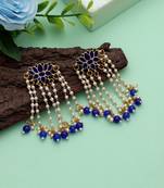 Blue color meenakari earrings