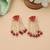 Rani color meenakari earrings