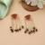 Rani & green color meenakari earrings