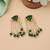 Green color meenakari earrings