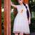 Hand work khadi cotton short dress