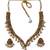 Gold plated pearl temple necklace se