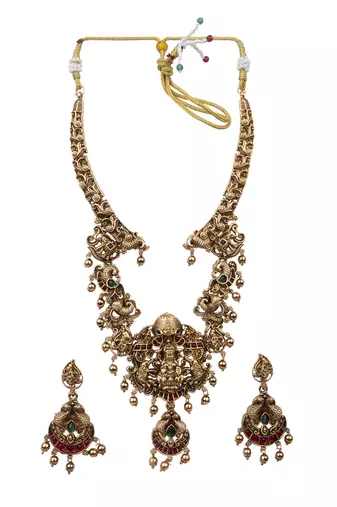 Traditional lakshmi temple necklace set