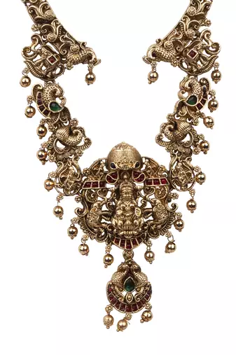 Traditional lakshmi temple necklace set