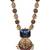 Temple jewelry set antique blue gold plated south indian style necklace set