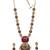 Temple jewelry set antique red gold plated south indian style necklace set