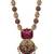 Temple jewelry set antique red gold plated south indian style necklace set